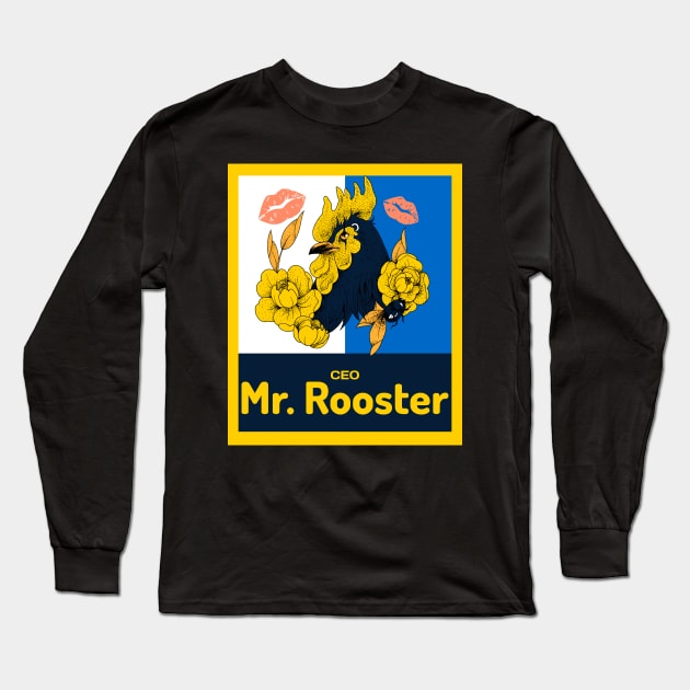 CEO Mr. Rooster Long Sleeve T-Shirt by 90s Summer.co